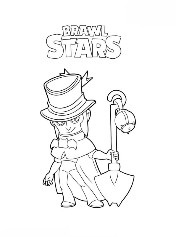 Kids-n-fun.com | Coloring page Brawl Stars Mortis Brawl Stars